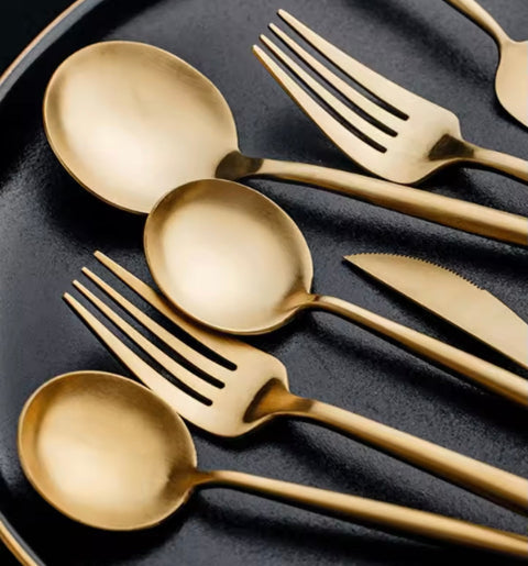 LUXORIA - Set 24 pezzi acciaio inox