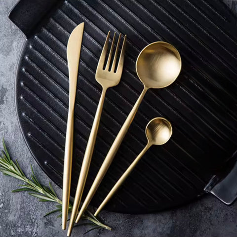 LUXORIA - Set 24 pezzi acciaio inox