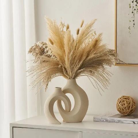 NORDIC WEAVE - Coppia di vasi in ceramica