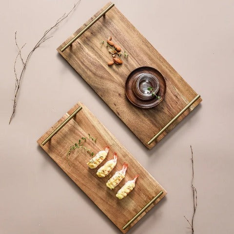 NATURAL - Vassoio in legno di acacia
