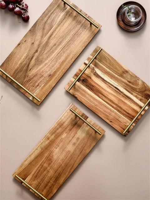 NATURAL - Vassoio in legno di acacia
