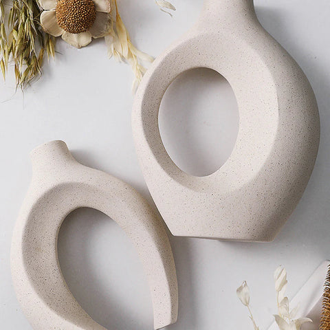 NORDIC WEAVE - Coppia di vasi in ceramica
